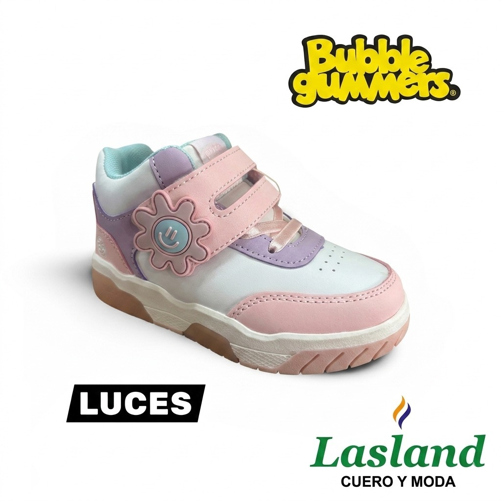 BUBBLE GUMMERS BOTIN FLOR DOBLE VELCRO